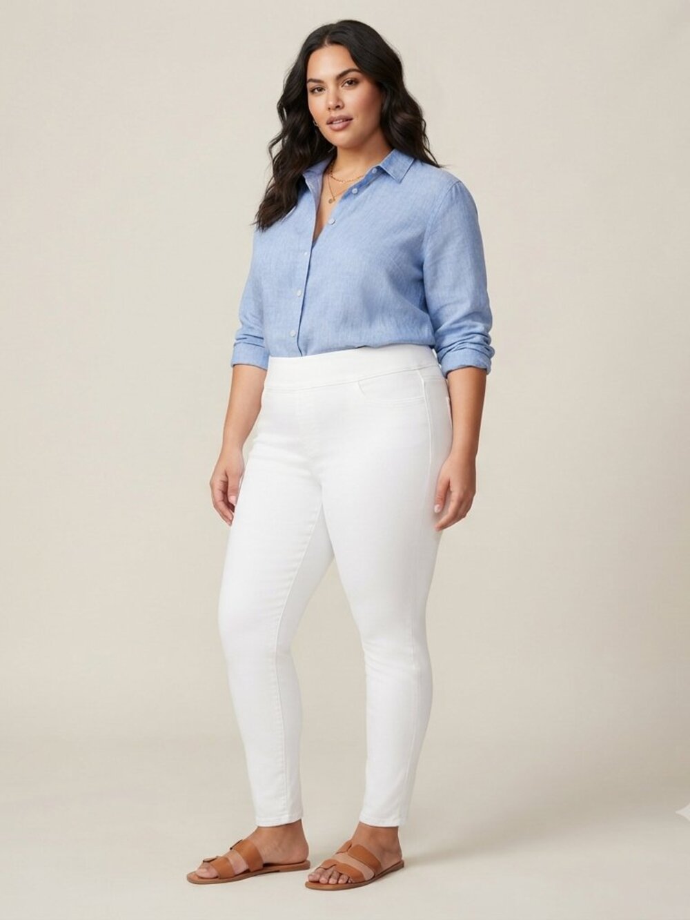 NWT Spanx 3X White Skinny Stretch Denim Leggings